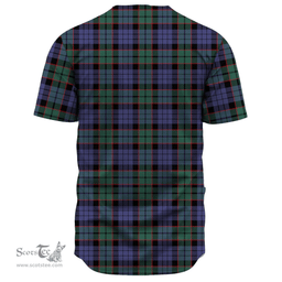 Scottish Fletcher Modern Clan Tartan Baseball Jersey - Classic Scottish Plaid Tartan Plaid