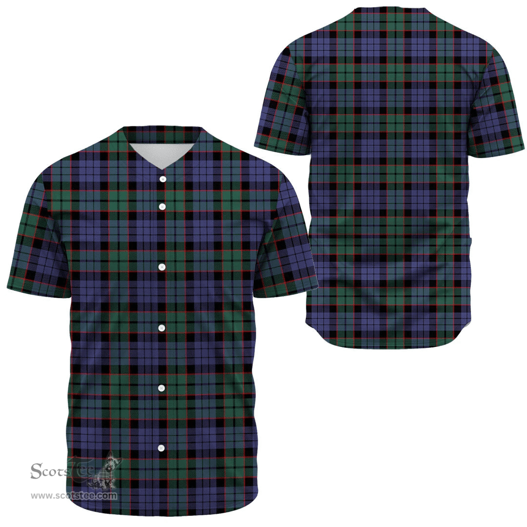 Scottish Fletcher Modern Clan Tartan Baseball Jersey - Classic Scottish Plaid Tartan Plaid