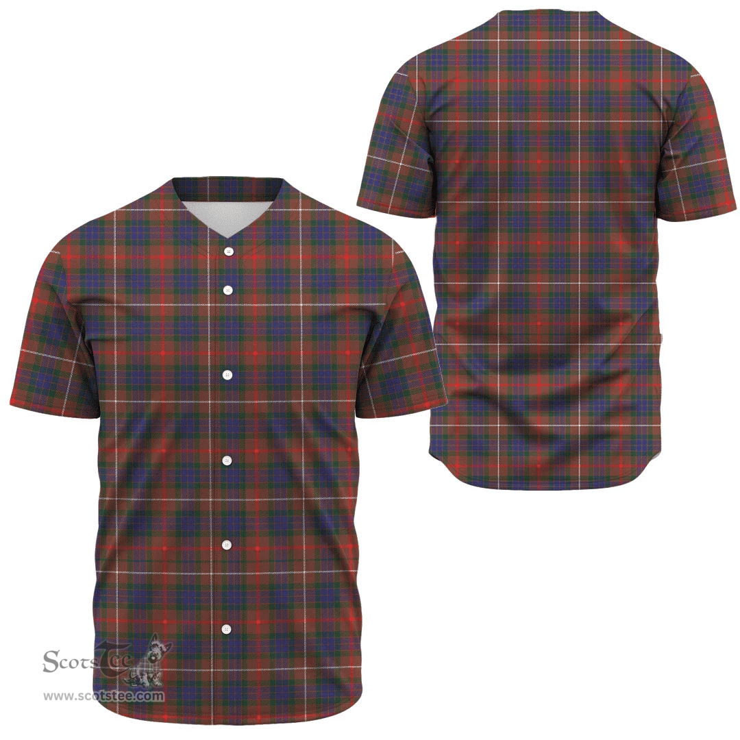 Scottish Fraser Hunting Modern Clan Tartan Baseball Jersey - Classic Scottish Plaid Tartan Plaid