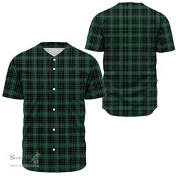 Scottish MacAulay Hunting Ancient Clan Tartan Baseball Jersey - Classic Scottish Plaid Tartan Plaid