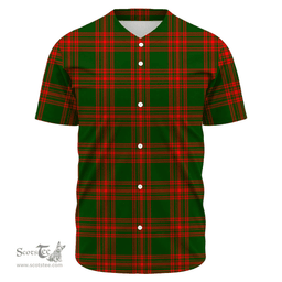 Scottish Menzies Green Modern Clan Tartan Baseball Jersey - Classic Scottish Plaid Tartan Plaid