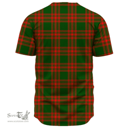 Scottish Menzies Green Modern Clan Tartan Baseball Jersey - Classic Scottish Plaid Tartan Plaid