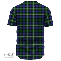 Scottish Baillie Modern Clan Tartan Baseball Jersey - Classic Scottish Plaid Tartan Plaid