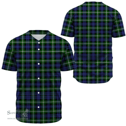 Scottish Baillie Modern Clan Tartan Baseball Jersey - Classic Scottish Plaid Tartan Plaid