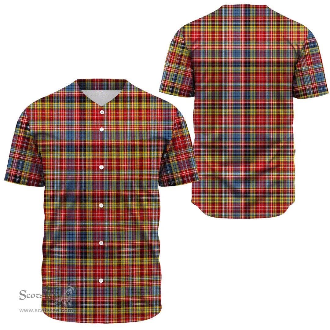 Scottish Ogilvie Clan Tartan Baseball Jersey - Classic Scottish Plaid Tartan Plaid