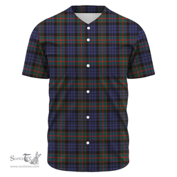 Scottish Fletcher of Dunans Clan Tartan Baseball Jersey - Classic Scottish Plaid Tartan Plaid