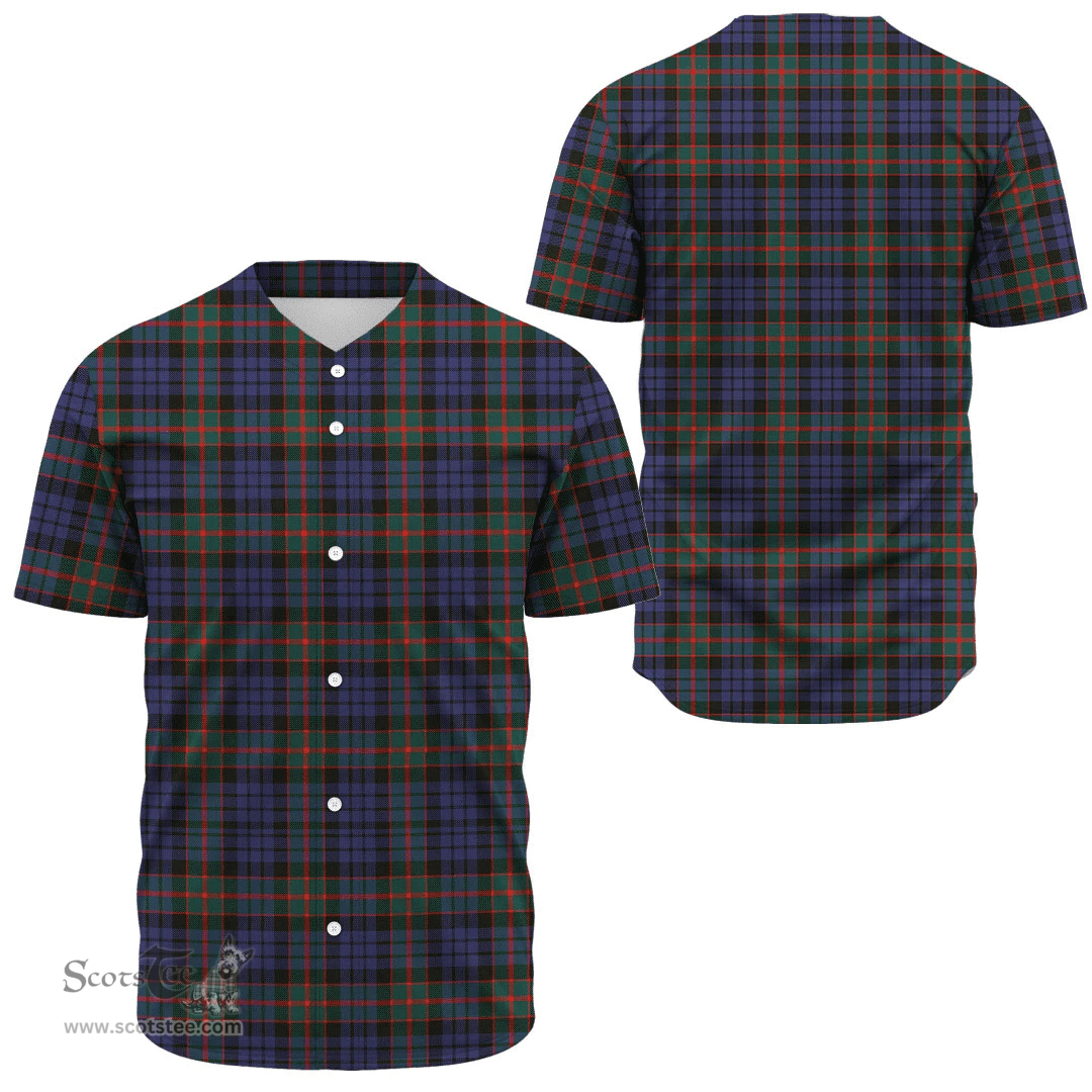 Scottish Fletcher of Dunans Clan Tartan Baseball Jersey - Classic Scottish Plaid Tartan Plaid