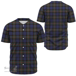 Scottish Fletcher of Dunans Clan Tartan Baseball Jersey - Classic Scottish Plaid Tartan Plaid