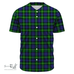 Scottish Gordon Modern Clan Tartan Baseball Jersey - Classic Scottish Plaid Tartan Plaid