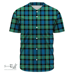Scottish Gunn Ancient Clan Tartan Baseball Jersey - Classic Scottish Plaid Tartan Plaid