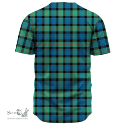 Scottish Gunn Ancient Clan Tartan Baseball Jersey - Classic Scottish Plaid Tartan Plaid