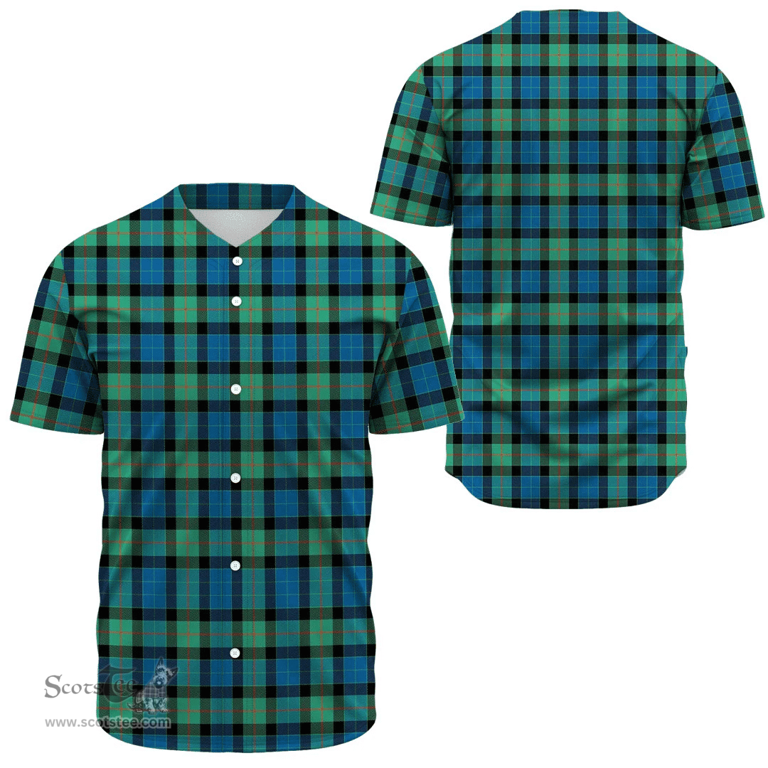 Scottish Gunn Ancient Clan Tartan Baseball Jersey - Classic Scottish Plaid Tartan Plaid