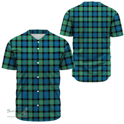 Scottish Gunn Ancient Clan Tartan Baseball Jersey - Classic Scottish Plaid Tartan Plaid