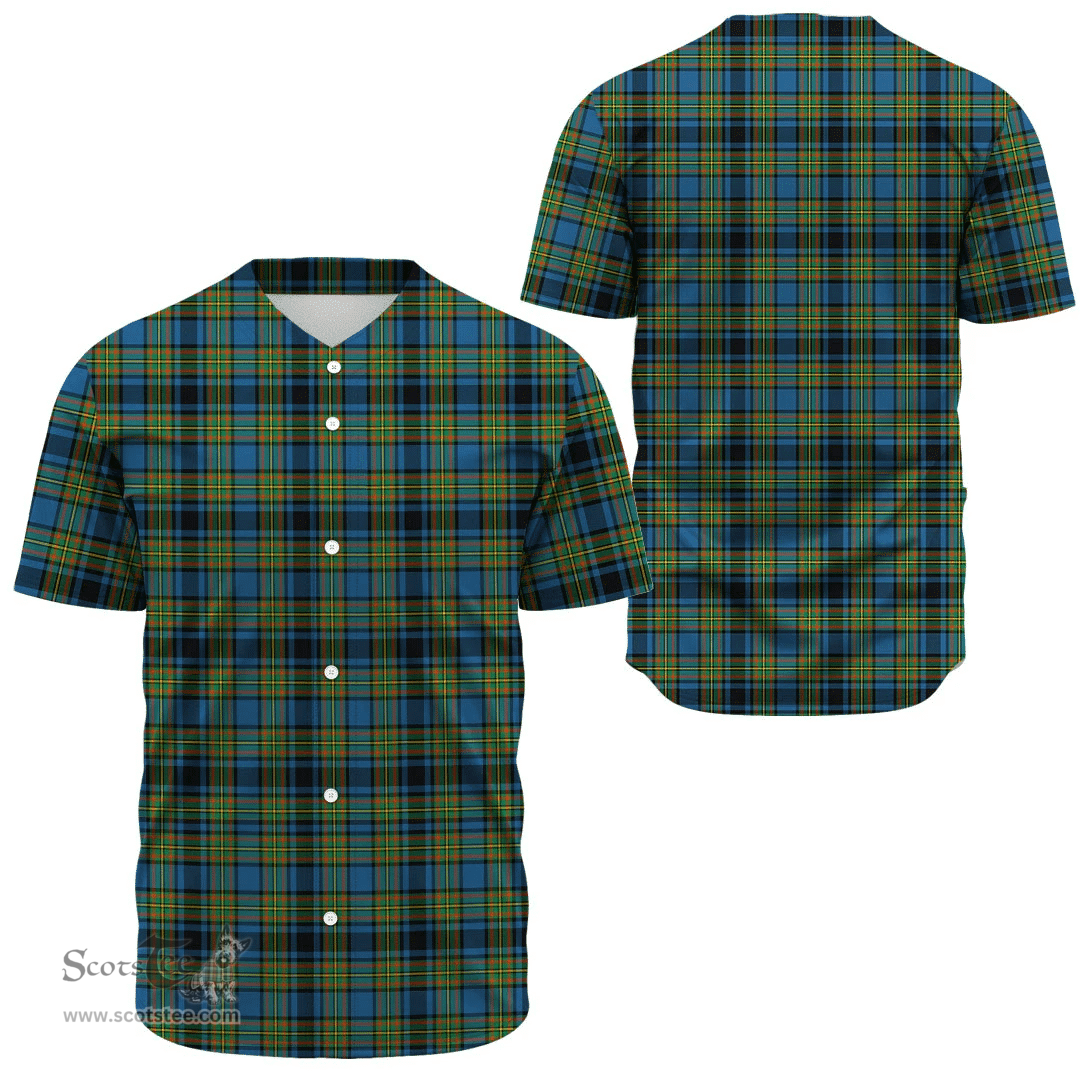 Scottish Gillies Ancient Clan Tartan Baseball Jersey - Classic Scottish Plaid Tartan Plaid