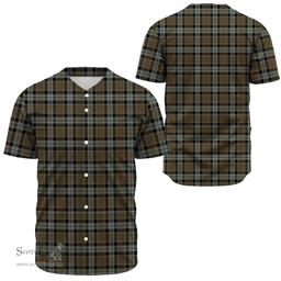 Scottish Graham of Menteith Weathered Clan Tartan Baseball Jersey - Classic Scottish Plaid Tartan Plaid