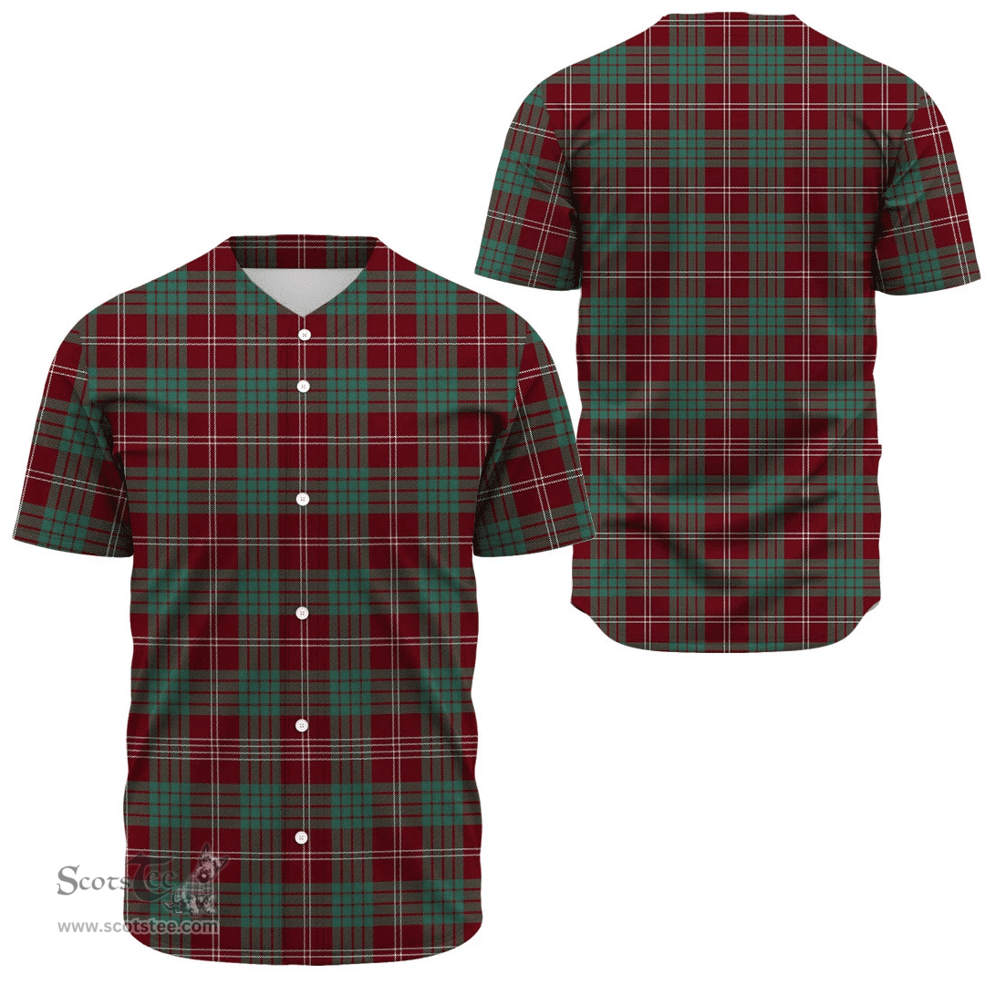 Scottish Crawford Modern Clan Tartan Baseball Jersey - Classic Scottish Plaid Tartan Plaid