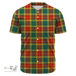 Scottish Buchanan Old Sett Clan Tartan Baseball Jersey - Classic Scottish Plaid Tartan Plaid