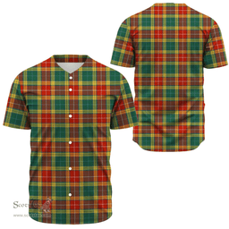 Scottish Buchanan Old Sett Clan Tartan Baseball Jersey - Classic Scottish Plaid Tartan Plaid