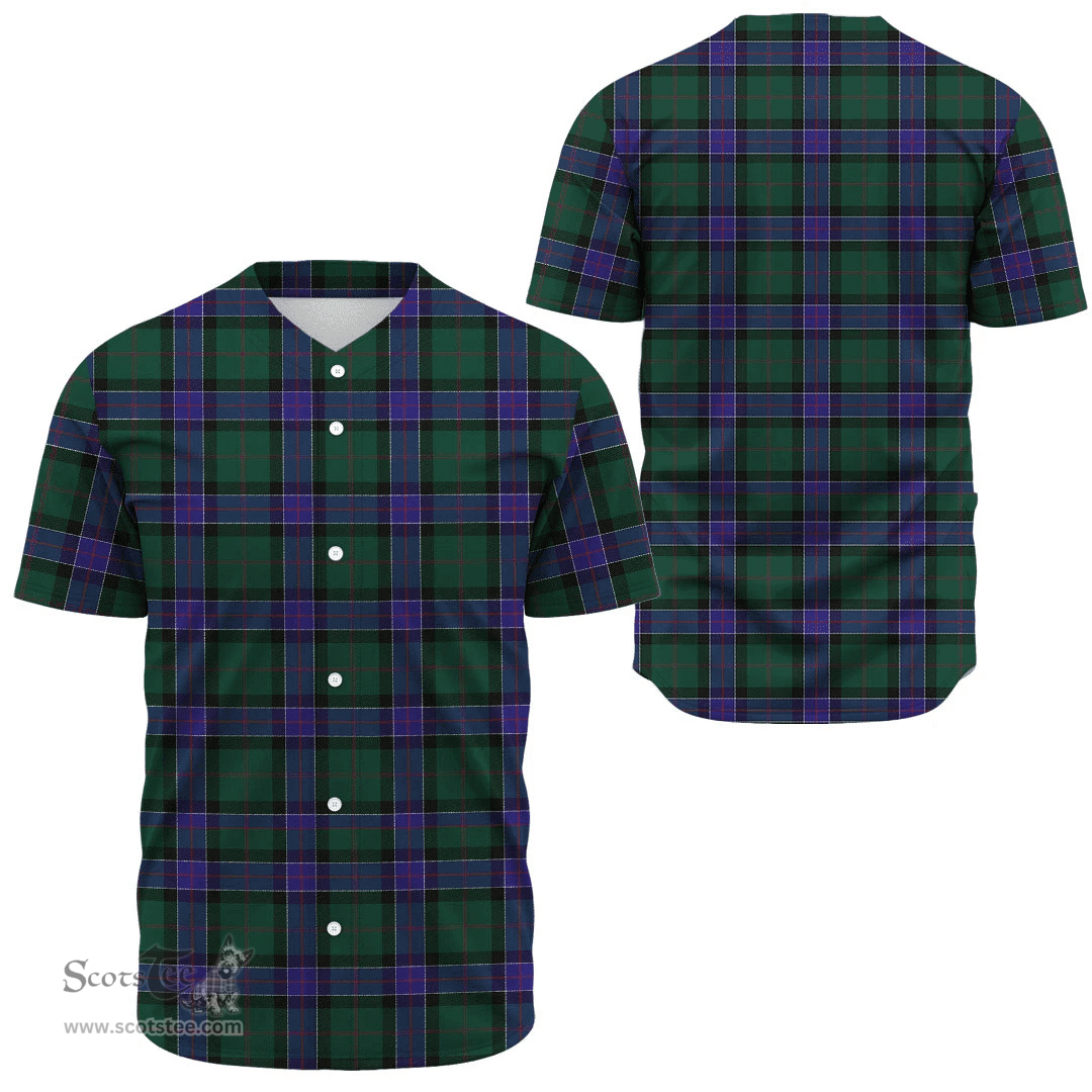 Scottish Sinclair Hunting Modern Clan Tartan Baseball Jersey - Classic Scottish Plaid Tartan Plaid