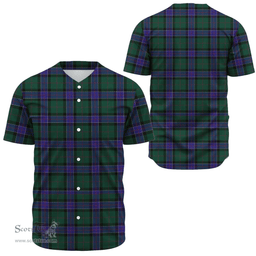Scottish Sinclair Hunting Modern Clan Tartan Baseball Jersey - Classic Scottish Plaid Tartan Plaid