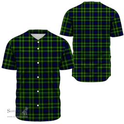 Scottish Campbell of Breadalbane Modern Clan Tartan Baseball Jersey - Classic Scottish Plaid Tartan Plaid
