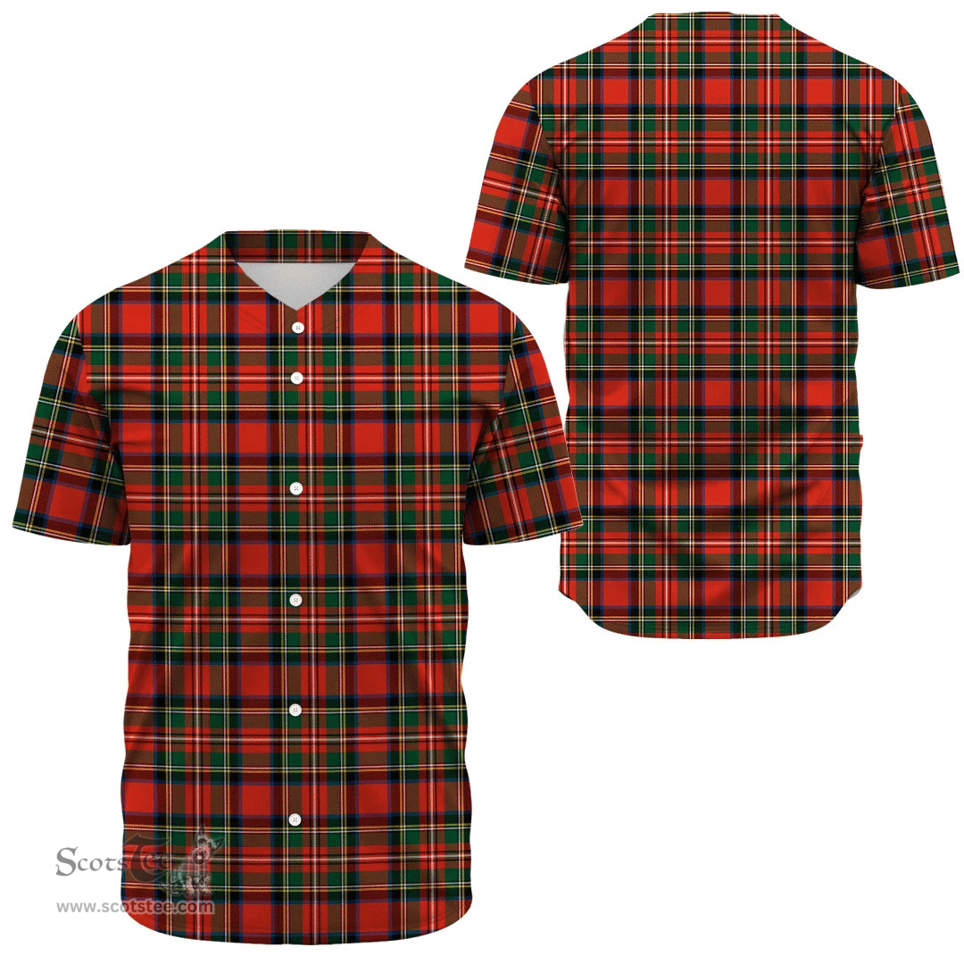 Scottish Stewart Royal Modern Clan Tartan Baseball Jersey - Classic Scottish Plaid Tartan Plaid