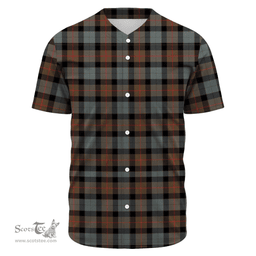Scottish Gunn Weathered Clan Tartan Baseball Jersey - Classic Scottish Plaid Tartan Plaid