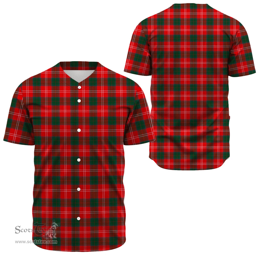 Scottish Chisholm Modern Clan Tartan Baseball Jersey - Classic Scottish Plaid Tartan Plaid