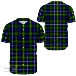 Scottish MacNeill of Barra Modern Clan Tartan Baseball Jersey - Classic Scottish Plaid Tartan Plaid