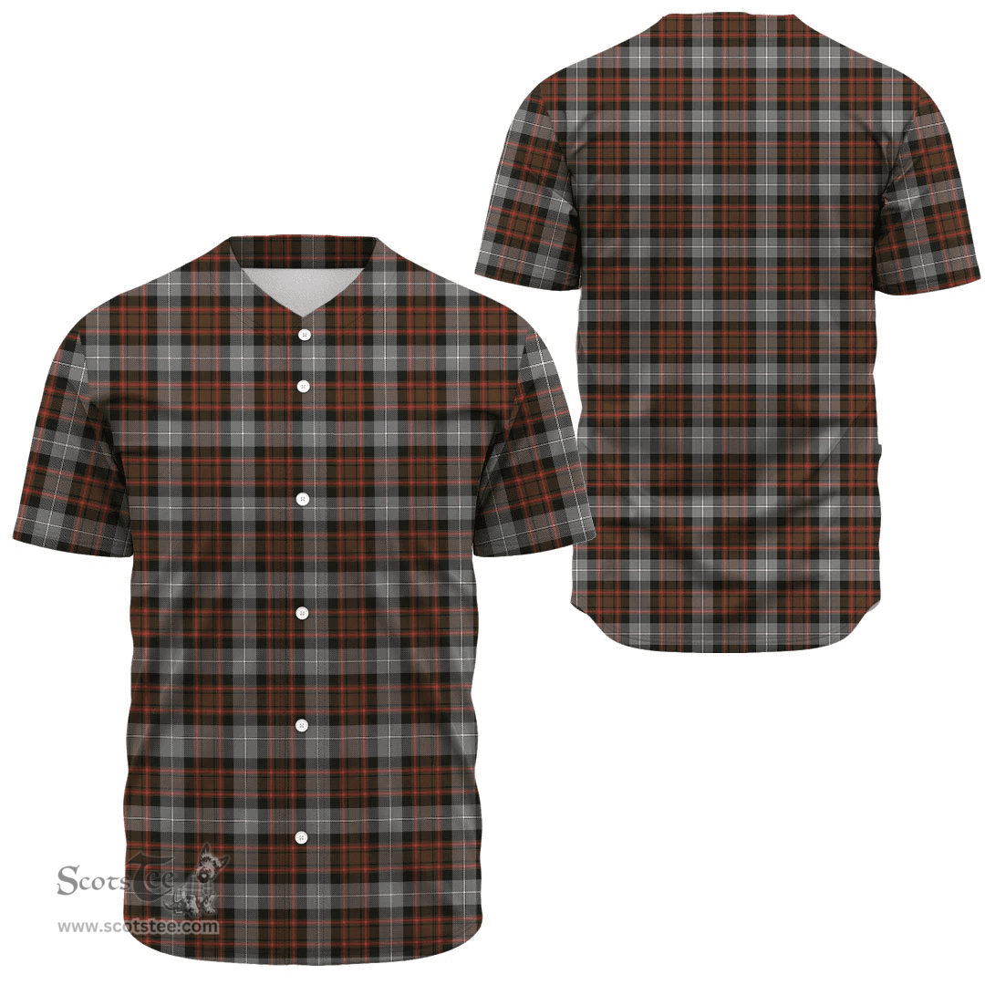 Scottish MacRae Hunting Weathered Clan Tartan Baseball Jersey - Classic Scottish Plaid Tartan Plaid