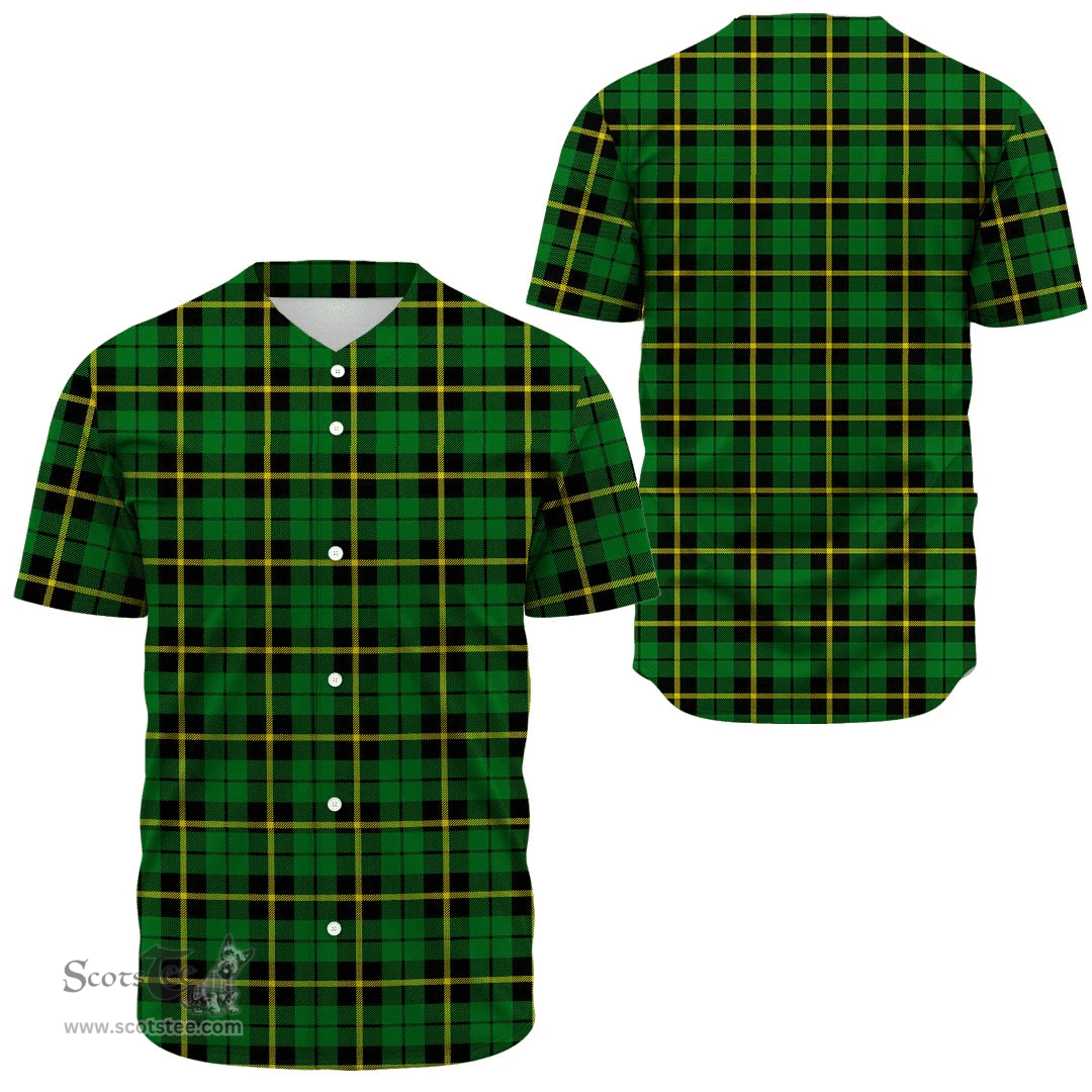 Scottish Wallace Hunting - Green Clan Tartan Baseball Jersey - Classic Scottish Plaid Tartan Plaid