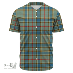 Scottish Balfour Blue Clan Tartan Baseball Jersey - Classic Scottish Plaid Tartan Plaid