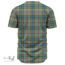 Scottish Balfour Blue Clan Tartan Baseball Jersey - Classic Scottish Plaid Tartan Plaid