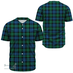 Scottish Blackwatch Ancient Clan Tartan Baseball Jersey - Classic Scottish Plaid Tartan Plaid