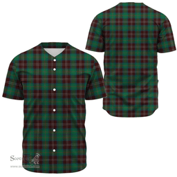 Scottish Chisholm Hunting Ancient Clan Tartan Baseball Jersey - Classic Scottish Plaid Tartan Plaid