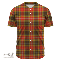 Scottish Buchanan Old Set Weathered Clan Tartan Baseball Jersey - Classic Scottish Plaid Tartan Plaid