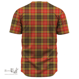 Scottish Buchanan Old Set Weathered Clan Tartan Baseball Jersey - Classic Scottish Plaid Tartan Plaid