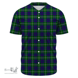 Scottish MacIntyre Hunting Modern Clan Tartan Baseball Jersey - Classic Scottish Plaid Tartan Plaid