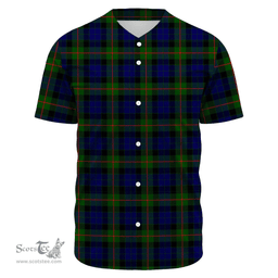 Scottish Gunn Modern Clan Tartan Baseball Jersey - Classic Scottish Plaid Tartan Plaid