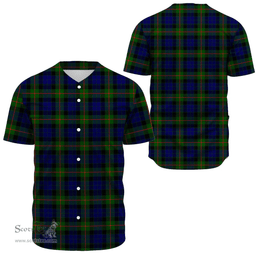 Scottish Gunn Modern Clan Tartan Baseball Jersey - Classic Scottish Plaid Tartan Plaid