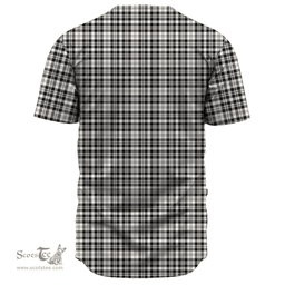 Scottish Scott Black & White Ancient Clan Tartan Baseball Jersey - Classic Scottish Plaid Tartan Plaid