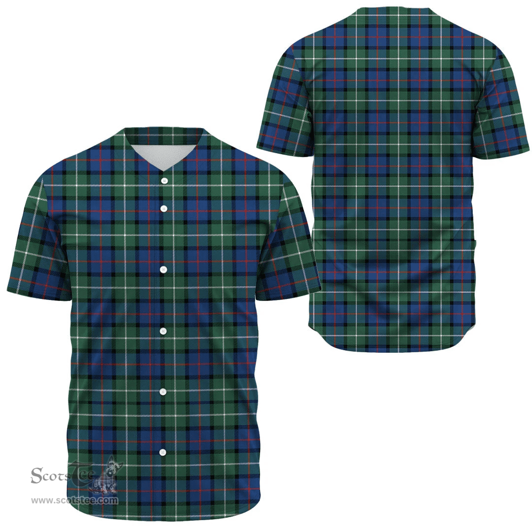 Scottish Davidson of Tulloch Clan Tartan Baseball Jersey - Classic Scottish Plaid Tartan Plaid
