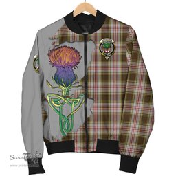 Scottish Anderson Dress Tartan Family Crest with Thistle and Scotland Map Tartan Plaid Bomber Jacket Scottish Plaid Tartan Plaid - ScotsTee - scotstee.com