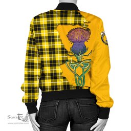 Scottish Barclay Dress Modern Tartan Family Crest with Thistle and Scotland Map Tartan Plaid Bomber Jacket Scottish Plaid Tartan Plaid - ScotsTee - scotstee.com