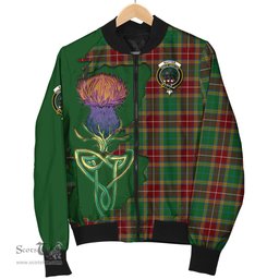 Scottish Baxter Tartan Family Crest with Thistle and Scotland Map Tartan Plaid Bomber Jacket Scottish Plaid Tartan Plaid - ScotsTee - scotstee.com