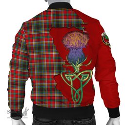 Scottish Anderson of Arbrake Tartan Family Crest with Thistle and Scotland Map Tartan Plaid Bomber Jacket Scottish Plaid Tartan Plaid - ScotsTee - scotstee.com