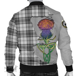 Scottish Glen Tartan Family Crest with Thistle and Scotland Map Tartan Plaid Bomber Jacket Scottish Plaid Tartan Plaid - ScotsTee - scotstee.com