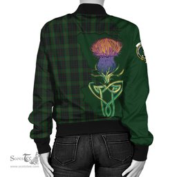 Scottish Gunn Logan Tartan Family Crest with Thistle and Scotland Map Tartan Plaid Bomber Jacket Scottish Plaid Tartan Plaid - ScotsTee - scotstee.com