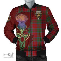 Scottish Drummond Tartan Family Crest with Thistle and Scotland Map Tartan Plaid Bomber Jacket Scottish Plaid Tartan Plaid - ScotsTee - scotstee.com