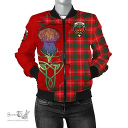 Scottish Fenton Tartan Family Crest with Thistle and Scotland Map Tartan Plaid Bomber Jacket Scottish Plaid Tartan Plaid - ScotsTee - scotstee.com
